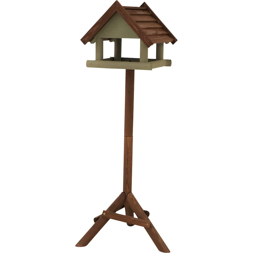 Casetta per uccelli con supporto in pino FSC 100%, 39 x 39 x 34 cm