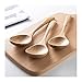BJIAYOUD Suppenkellen 3Pcs große hölzernen Löffel großer runder Suppenlöffel Schöpfkelle Stiel Holz Abendessen Löffel Set Küchenutensilien Geschirr Küchenservice