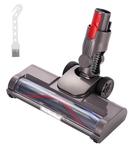 SOBEAU Cepillo Compatible con Dyson V7 / V8 / V10 / V11/V15 Aspiradoras, Recambios Cepillo de Accionamiento Directo con 4 Luces LED, para Alfombras y Suelos Duros