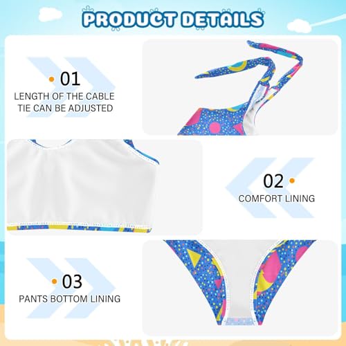 Image of Boccsty Cute Crab Red Blue Girls Swimsuits Kids Bikini Sets 2 Pcs Bathing Suit for 3T