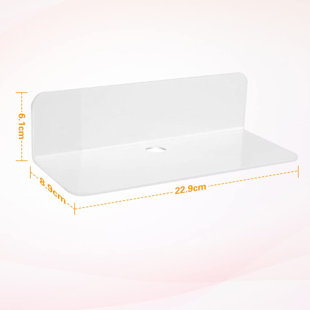 ASANMU 4er Set Wandregale Weiß - Ohne Bohren Montage, Acryl Schweberegal