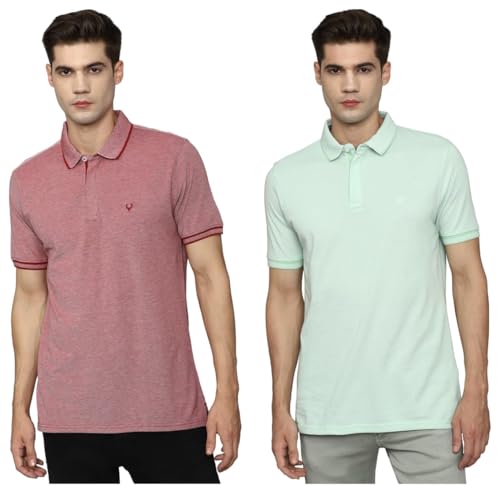 Image of Allen Solly Men's Cotton Regular Fit Polo T-Shirt