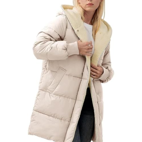 Womens Winter Coats Warm Down Sherpa Puffer Jackets Zip Up Hooded Outwear Oversized Shearling Fleece Long Coats2