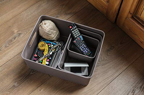 TATAY Plastic Storage Basket 1.5 L Baobab | Organizer Box | Integrated Handles | Compact and Versatile Design | BPA-Free Plastic | 3.5 x 4.5 x 6.5 cm, Grey - Cosy Home Interiors TATAY Plastic Storage Basket 1.5 L Baobab | Organizer Box | Integrated Handles | Compact and Versatile Design | BPA-Free Plastic | 3.5 x 4.5 x 6.5 cm, Grey - Image 6