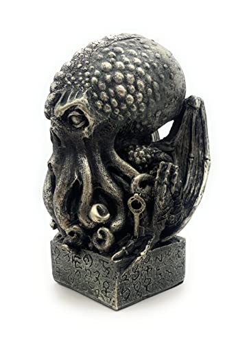 Estatua Cthulhu de resina con acabado bronce 6.75 in miniatura 4