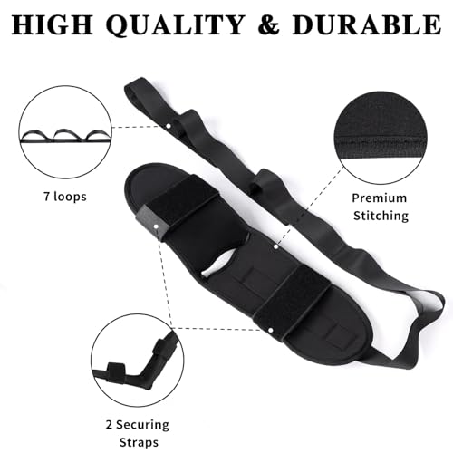 Sangle de Yoga, Stretching Strap with Loops and Detachable Foot, Sangle d'exercice Élastique, Étireur de Fascia de Yoga, pour Fitness, Pilate, étirement Corp – Image 4