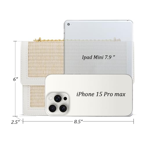 KKXIU Women Straw Crossbody Bag Summer Shoulder Bag Beach Handbag Vegan Leather Purse4