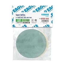Super Buflex Flexible DRY 3 inch Mini-Sanding Discs JOB-PAK, GREEN K-2000, Hook & Loop, U730-1513, 10 Discs + 1 Pad