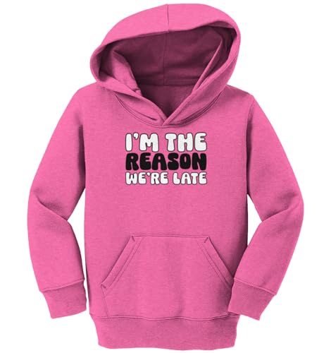 Tcombo I'm The Reason We're Late - Running Late Toddler/Youth Fleece Hoodie2