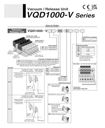 Électrovanne VQD1000-V-02-5M SMC Unité de Vide et Libération - 4