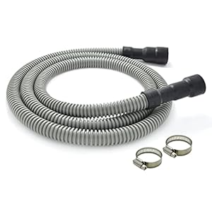 Universal Dishwasher Drain Hose – 10 Ft Discharge Hose – Corrugated and Flexible Dishwasher Hose Drain Replacement with Clamp