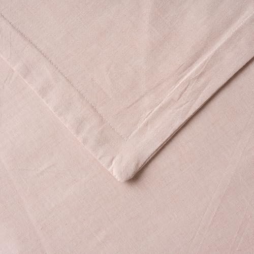 Image of 100% Pure Cotton 3 Layer Dohar, Single Bed Blanket Comforter, (60''X90'' / 152X230 CM), Uni Chambray, Skin Friendly Dohar, Color - Cloud Rose