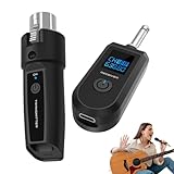Large plage de bande passante : avec une large plage de bande passante de 550,25 à 573,75 MHz, cet émetteur et récepteur de microphone sans fil offre une gamme de choix de canaux, offrant un son clair pour toute performance ou événement