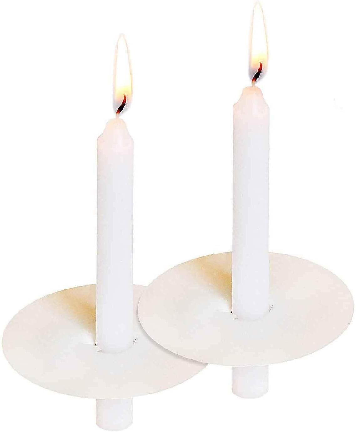 Cltniket White 150 Packs Unscented No Smoke Church Candles With Drip Protectors For Devotional Candlelight Vigil Service