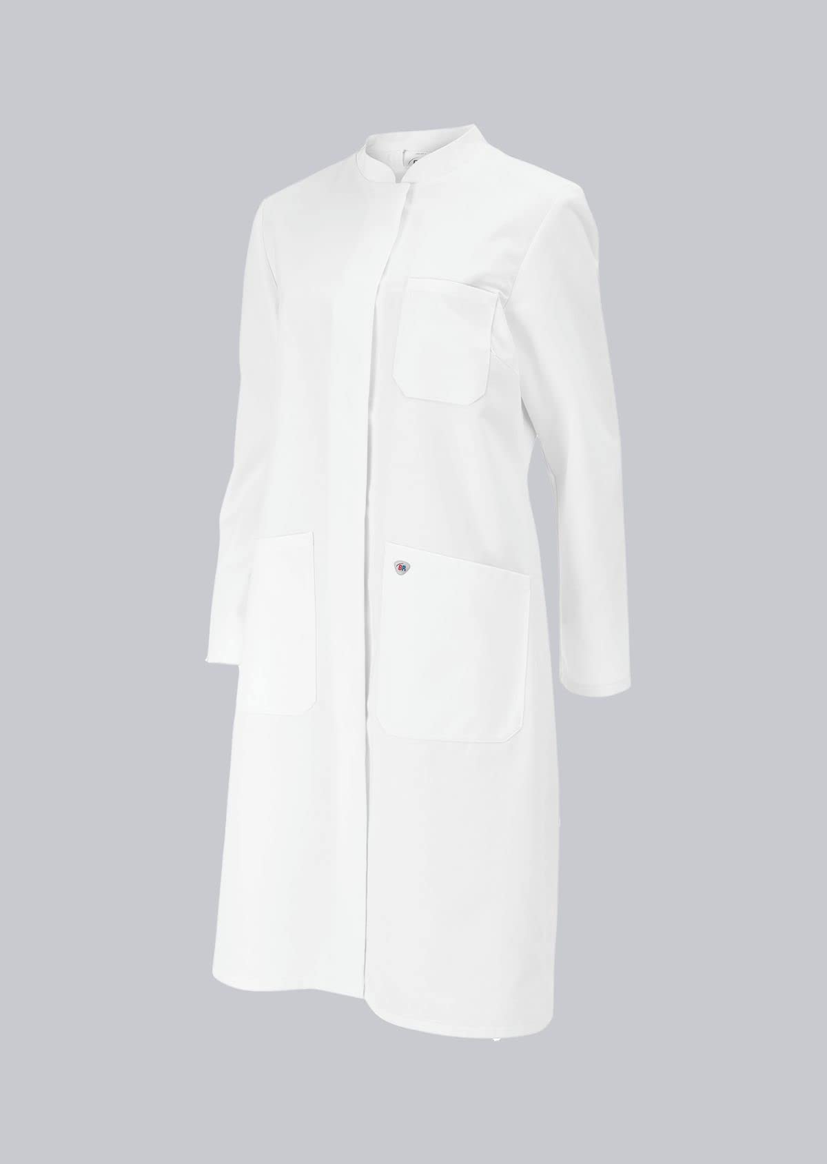 BP 1614-130-21-46n, Women's coat, Long sleeve, stand-up collar 205,00 g/m², Pure cotton white, 20n