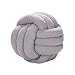 PAPABA Knotted Ball gefüllt Kissen Leichte handgewebte geknotete Balllammlammlammfleischsofa attraktives unentgeltbar Hellgrau