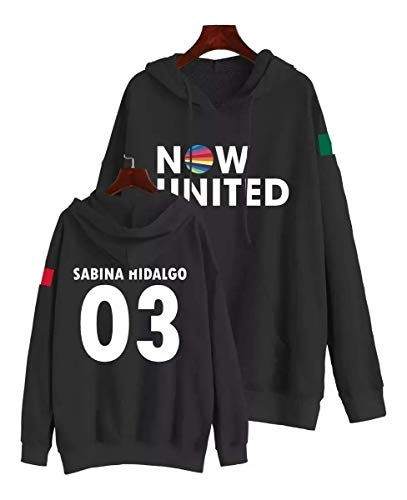 Moletom Preto Now United Sabina Hidalgo 03 México Uniters Blusa Pop Tamanho: M; Cor: Preto