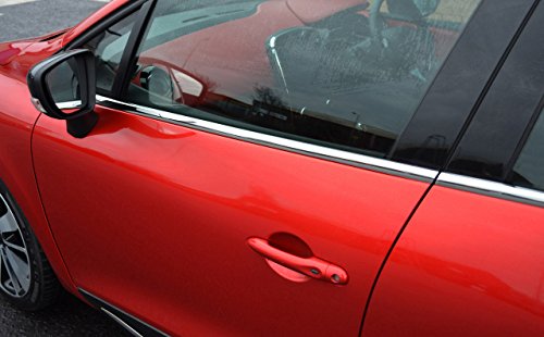 Rebord de fenêtre pour Renault Clio IV en acier inoxydable chrome élégant