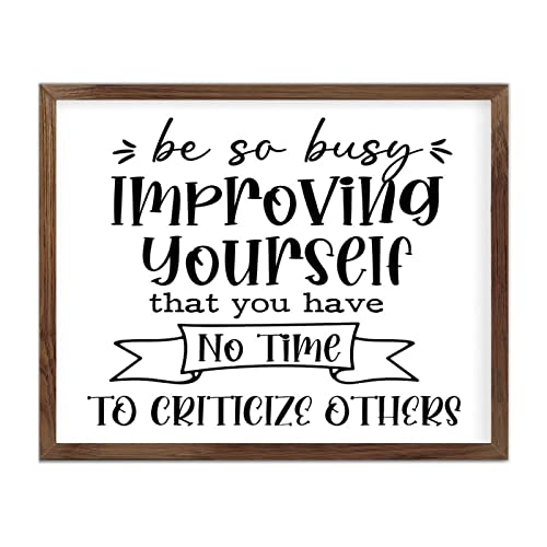 Plaque en bois avec citation inspirante pour décoration de chambre 40x50 cm