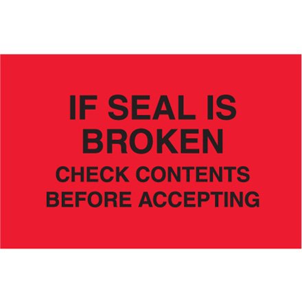 BOXDL3171 - 3 x 5 - Check Contents Before Accepting Labels