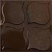 Ekena Millwork 19 5/8"W x 19 5/8"H Clover EnduraWall Decorative 3D Wall Panel, Mystic Brown (Covers 2.67 Sq. Ft.