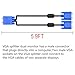 ITOSAYDE 5.9ft VGA SVGA HD Cable Male-to-Male Video Cable One-to-Two Split Screen Supports 1080P Full HD, Suitable for Projectors, HDTVs, Monitors, LED Display etc.