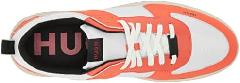 HUGO Mens Sneaker, Papaya Orange/Bright White, 11 US | Image 4