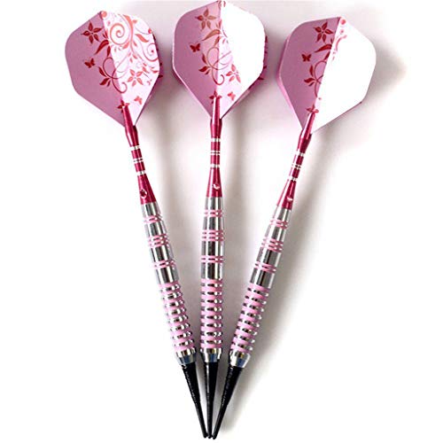 YJSMXYD Freccette,Freccette Professionali Punta Plastica Bersaglio Freccette Elettronico Pink Flower 17 Grammi Punta Ferro Sicurezza Gioco di Sport Indoor Miglior Regalo Gioco di Sport All'Aperto