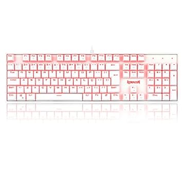 Redragon TECLADO MECANICO MITRA K551W PT-RED SINGLE COLOR SWITCH BRANCO, UNICO