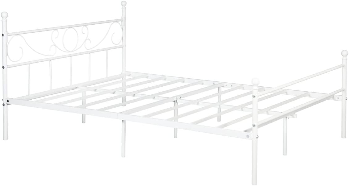 FurnitureR Platform Bed Frame Easy Assembly Heavy Duty