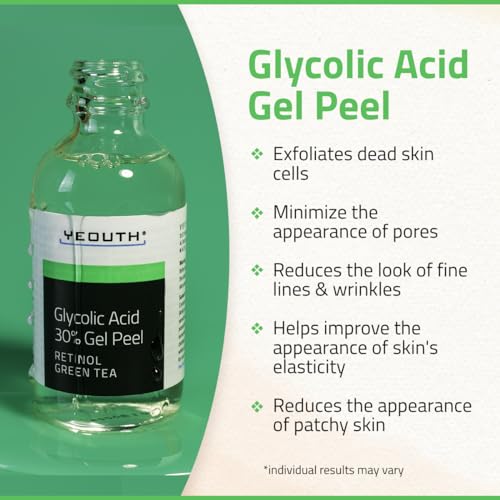 Yeouth 671315019201 Glycolic Acid Gel For Face, Exfoliating Gel For Face At Home Glycolic Acid 30% Gel With Retinol, 30% Glycolic Acid Face Peel Designed To Refresh & Smooth The Appearance Of Skin 1Oz thumb #4