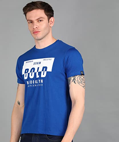 Image of Urbano Fashion Men's Graphic Printed Round Neck Half Sleeve Slim Fit Cotton T-Shirt