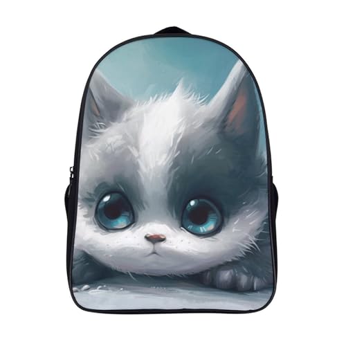 Grand sac école fille garçon primaire pour grands cahiers A4 chat