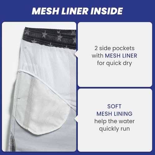 Image of maamgic Mens 7 inch Stretch Swim Trunks Quick Dry Mesh Lining Swimwear Bathing Suits
