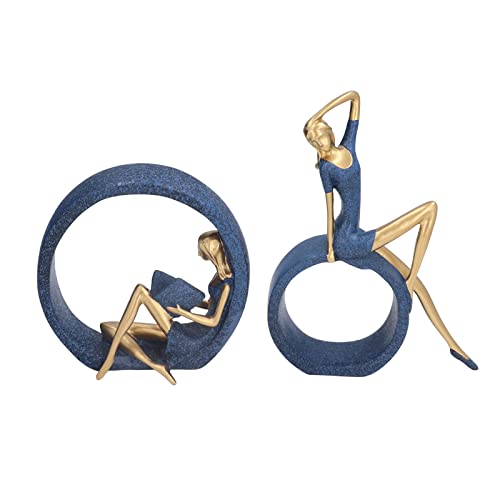 Sculpture de lecture Cocoarm - Ensemble de 2 statues décoratives, cadeau idéal pour bureau - 6