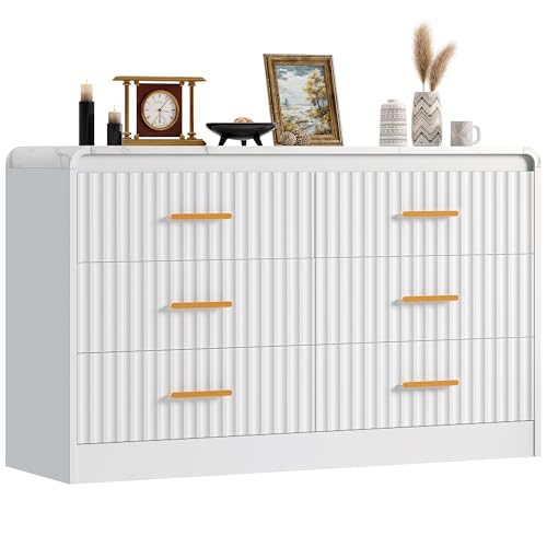 YITAHOME 6-Drawer Dresser with Built-in Power Outlet,...
