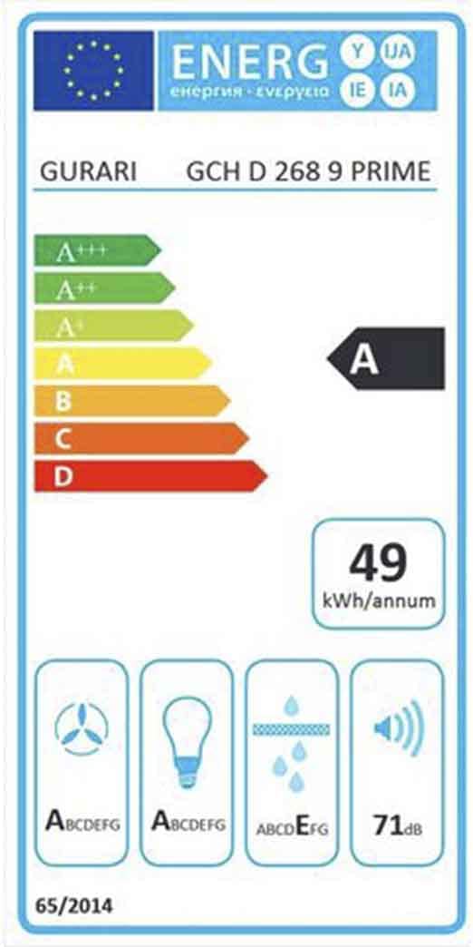 Gurari 268 Campana extractora de pared 90 cm, 3 velocidades, 1000 m³/h, LED, negro, recirculación, ClearTouch Control, Mando a distancia