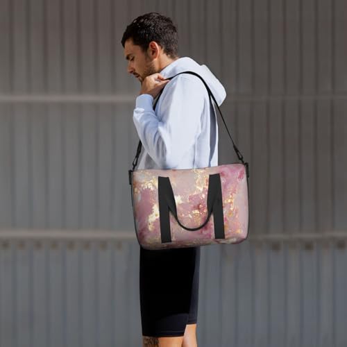 Sac de voyage marbre rose logeable pour éviter la surcharge