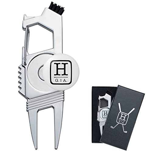 Handy Picks Golf Divot Repair Tool – 7 In 1 Multipurpose Golf Tool – Lightweight Compact Sturdy Golf Magnetic Divot Tool – Gift For Golf Lovers Silver #TOP29
