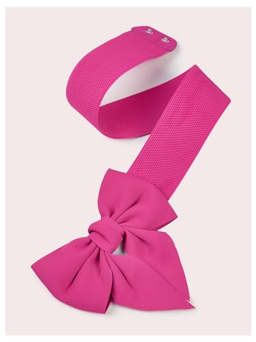 Verdusa Women's Bow Knot Wide Elastic Waist Belt Stretchy Waistband2