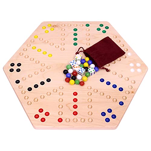 AmishToyBox.com Maple Hand-Painted Double-Sided Aggravation Game Board, 16