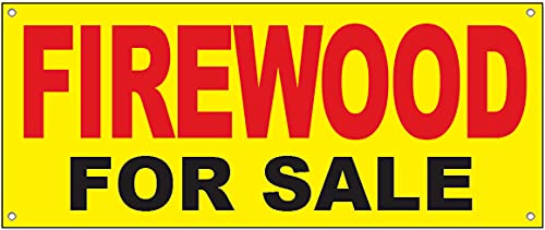 4 Less CO 18x48 Inch Firewood for Sale Vinyl Banner Sign yb