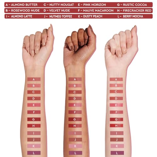 Image of Kiro Slickstick Luxe Matte Lipstick - Velvet Nude, 2.4g | High-Pigment Velvet Matte Finish | Hydrating & Long-Lasting | Infused with Peptides & Hyaluronic Spheres | 12 Nude, Pink, Brown & Red Shades