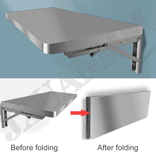 Table murale pliante inox compacte pour optimiser votre petite cuisine