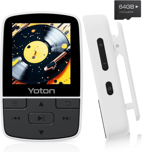 Lecteur MP3 WOLFANG 64Go Avec Bluetooth 5.2 - Clip Sport, Radio FM, Enregistreur Vocal, 28.3g - Idéal Pour Running