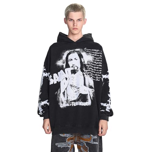 Lucky I See Ghosts Hoodie KY West Hoodie Men's Vintage Graphic Hip Hop Pullover Heavyweight Hoodies3