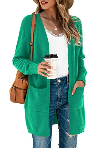 Image of TASAMO Cardigan Sweaters for Women Long Sleeve Open Front Casual Knit Fall Coat Oversized Soft Outwear with Pockets
