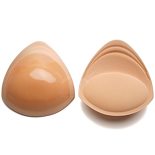 Adhesive Bra Pad Insert, Lightweight Soft Invisible Sticky Bra Insert Bikini Padding Breast Enhancement Washable