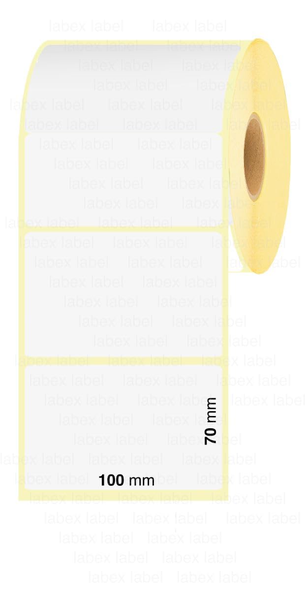 Etiqueta térmica 100x70 mm - 5 Rollos / 1750 etiquetas - etiqueta térmica directa en rollo compatible Zebra
