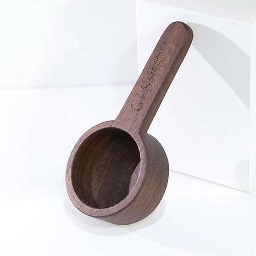 Miniatura 2 de CISHNOU Cucharas de café de madera, cucharada de madera para café molido, cuchara de medición para granos molidos o sopa de té, agitador de mezcla,